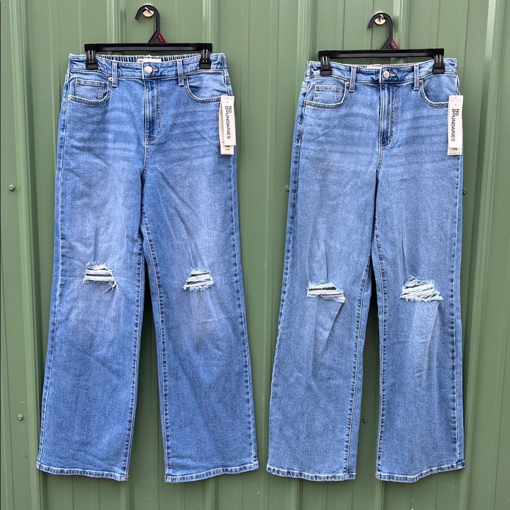 High Rise Baggy Wide Leg Denim Jeans Pants 2-Pack Size S 4-6